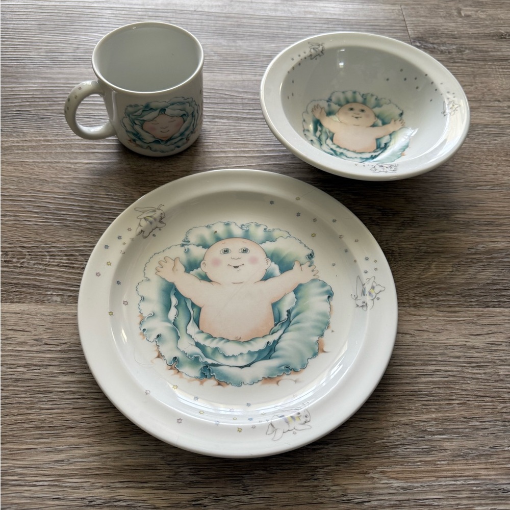 Vintage 1984 Royal Worcester Cabbage Patch Kids Dish Set